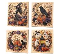 Halloween Ghost Pearl Art DIY Kit,Spooky Cute 3D Diamond Painting Crafts，G