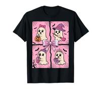 Halloween Ghost Pink Cute Ghost Coquette Halloween Camiseta