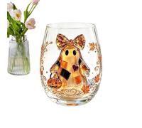Halloween Ghost Pumpkin Cup - 400ml Stemless Ghost Pumpkin Wine Glass Mugs