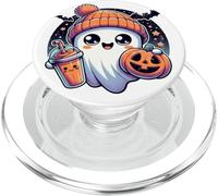Halloween Ghost Pumpkin Fall Drinks Spooky Beanie PopSockets PopGrip para MagSafe
