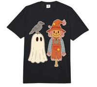 Halloween Ghost Scarecrow Crow Autumn Spooky Season Comfort Colors Adult Heavyweight T-Shirt