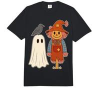 Halloween Ghost Scarecrow Crow Autumn Spooky Season Comfort Colors Adult Heavyweight T-Shirt