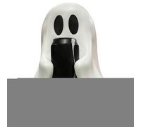 Halloween Ghost Statue, Spooky Decor, Resin Sculpture, Drink Holder Feature, Festive Accent, Ideal for Party Home Workplace Display, 8.66x3.94 Inches, White Color, 1 Piece