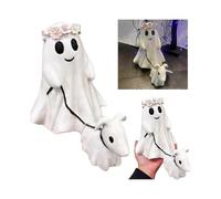 Halloween Ghost Walking Dog Statue Ghost Walking Ghost Dog Ghost Walking Ghost Dog Statues Ghost Dog Walking A Puppy The Cutest Ghost Halloween Figuri