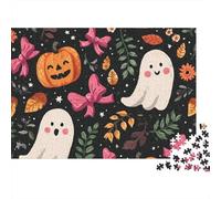 Halloween Ghosts and Pumpkins-1 Rompecabezas Imposible,desafío for Adults Entretenimiento Creativo 1000 Piezas Obra De Arte De Juego De para Adultos Y Niños A Partir De 12 Años 70x50cm/1000pcs