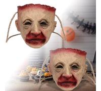 Halloween Ghosts - Bolsas de dulces aterradoras para Halloween, accesorios para disfraz de cara espeluznante, perfecto para fiestas infantiles y camisa de horizonte de eventos (beige, 21.3 cm)