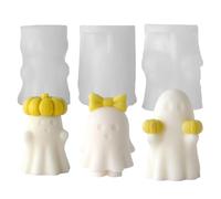 Halloween Ghosts Candle Mold 3 Pieces Ghost Shape Silicorties homene Decor