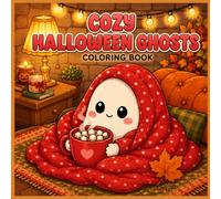 Halloween Ghosts: Cute Kawaii Coloring Book for Adults, Teens & Kids: 30 Adorable Ghost Coloring Pages Featuring Cozy Everyday Activities for ... Fun (Cute Halloween Coloring Series)