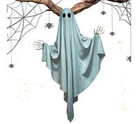 Halloween Ghosts Outdoor - Light Up Hanging Ghost Decor with String Lights