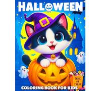 Halloween Gifts For Kids: Halloween Coloring Book: Packed with 50 Cute and Easy to Color with Candies, Haunted House, Witches, Pumpkins, Cats, ... Ages 3 and Up (halloween gifts for kids 3-10)