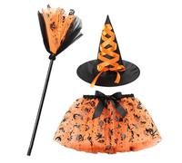 Halloween Girl Skirt - Disfraz de Halloween Girl Skirt Witch | Disfraz de Halloween | Hallowen Girls Tutu Dress | Halloweens Kids Witchs Costumes Dress Set | Adjustable Clothes For Dance Performance