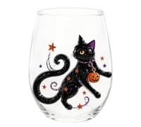 Halloween Glass Cups - 420ml Decorative Clear Ghost Pumpkin Glassware