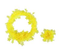 Halloween Glow Party Supplies, Luminous Star Necklace Bracelet Pack Fun Set | bright fluorescent lightweight colorful glow accessory with star design for halloween concerts parties celebrations