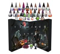 Halloween Gnome Countdown Calendar, Soft Fabric Hanging Doll Display, Numbered Pocket Tracker, Medium Size, 1 Count, Excellent for Kids, Adults, Family, Holiday Home Decor, and Gift Giving