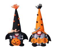 Halloween Gnomes, 2-Piece Dwarf Set, Faceless Scarecrow Decor Indoors and Outdoors, Seasonal Tabletop Display for Sofa, Porch or Mantle, Spooky Holiday Ornaments for Adults and Kids, 30x18x9cm