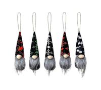 Halloween Gnomes Plush Decor, 5 Halloween Faceless Doll Tomte Gnome Halloween Ornament Handmade Gnome Hanging Ornament for Window Doors Halloween Part