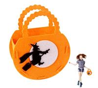 Halloween Goody Bag - Bolsas de tela de fieltro reutilizables, bolsas de asas reutilizables | Bolsas de ligeras y duraderas, bolsa de de calabaza linda y ecológica para