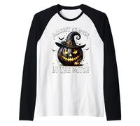Halloween Gothic Graphic For Women Men Black Pumpkin Face Camiseta Manga Raglan