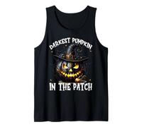 Halloween Gothic Graphic For Women Men Black Pumpkin Face Camiseta sin Mangas
