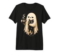 Halloween Grumpy Ghost Meh Café Introvertido Divertido Halloween Camiseta Premium