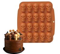 Halloween Gummy Molds, 3D Skull Moulds, Nonstick Silicone Trays, Easy Release Candy Maker, for Chocolate, Jellies, Holiday Treats, Halloween Party Crafting, Personalized Kitchen Use