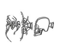 Halloween Hair Clips - Alloy 2.95 pulgadas | Kids Hair Accessories with Creative Goth Metal Claw Clamp | Kids Haiř Accessories, with 3 Pieces Decorative Spooky Spider Skeleton Haiř