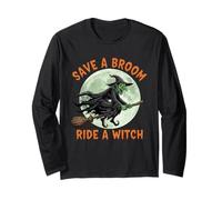 Halloween Halloween Brujas Salvar una Escoba Montar una Bruja Manga Larga