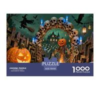 Halloween Halloween Puzzles Piezas Grandes Festival Noche Oscuridad Misteriosa Creativa Todos los Santos Rompecabezas De Totalmente Entrelazados Partir De 14 Años 70x50cm/1000pcs