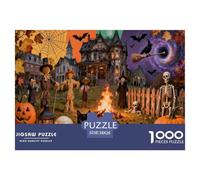 Halloween Halloween Puzzles Piezas Grandes Festival Noche Oscuridad Misteriosa Creativa Todos los Santos con Piezas De Forma Aleatoria Niño 9 Años O Más 38x26cm/1000pcs