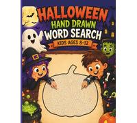 Halloween Hand Drawn Word Search, Kids Ages 8-12: Screen-Free Fun & Challenging Puzzles to Build Focus and Logic Skills