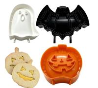 Halloween Hand Pie Molds - 3pc Bat Pumpkin Ghost Pastry Press Set
