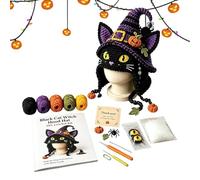 Halloween Hat Crochet Kit - Wearable Craft Set, Festival Yarn Supplies DIY