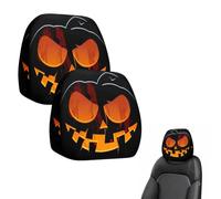 Halloween Headrest Covers for Cars, Ghost Face Headrest Covers for Cars, Scary Face Printing Auto Seat Universal Elastic Models Headrest Protector, Halloween Prank Decor for Car Truck SUV (Type A,4)