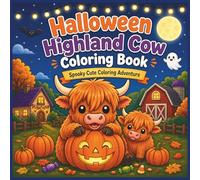 Halloween Highland Cow Coloring Book: Creepy Cute and Spooky Fun with Friendly Cows, Pumpkins, and Autumn Scenes
