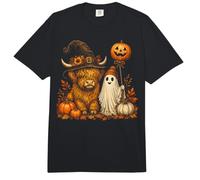 Halloween Highland Cow Lindo Fantasma Otoño Halloween Comfort Colors Adult Heavyweight T-Shirt