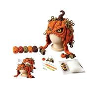 Halloween Hood Knitting Kit Spooky Wearable Hat Crocheting Supplies Wool