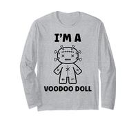 Halloween Horror Funny Quote I'm a Voodoo Doll Manga Larga