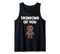 Halloween Horror Funny Quote Thinking of You Voodoo Doll Camiseta sin Mangas