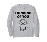 Halloween Horror Funny Quote Thinking of You Voodoo Doll Manga Larga