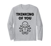 Halloween Horror Funny Quote Thinking of You Voodoo Doll Manga Larga