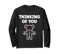 Halloween Horror Funny Quote Thinking of You Voodoo Doll Manga Larga