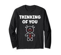 Halloween Horror Funny Quote Thinking of You Voodoo Doll Manga Larga