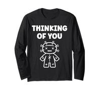 Halloween Horror Funny Quote Thinking of You Voodoo Doll Manga Larga