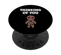 Halloween Horror Funny Quote Thinking of You Voodoo Doll PopSockets PopGrip Adhesivo