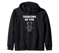 Halloween Horror Funny Quote Thinking of You Voodoo Doll Sudadera con Capucha
