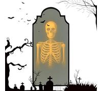 Halloween Horror Mirror, Haunted Ghost Reflection Frame, Motion Sensor Effect, Glowing Light Feature, Medium Size, Excellent For Indoor Entryway, Porch, Party Or Haunted House Setup