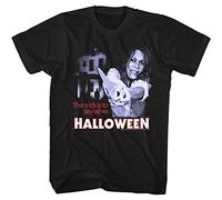 Halloween Horror Movie Laurie Strode The Trick is to Stay Alive Men's T Tshirts Camisetas y Tops Black(Medium)