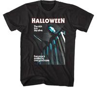 Halloween Horror Movie One Good Scare Men's T Tshirts Camisetas y Tops Michael Myers Trick Alive(Small)