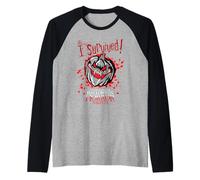 Halloween Horror Nights I Survived HHN Bloody Pumpkin Camiseta Manga Raglan