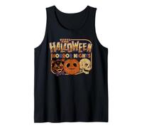 Halloween Horror Nights Lil Boo and Icons Front & Back Camiseta sin Mangas